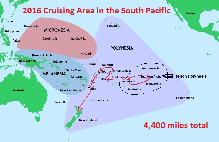 Map of cruising area